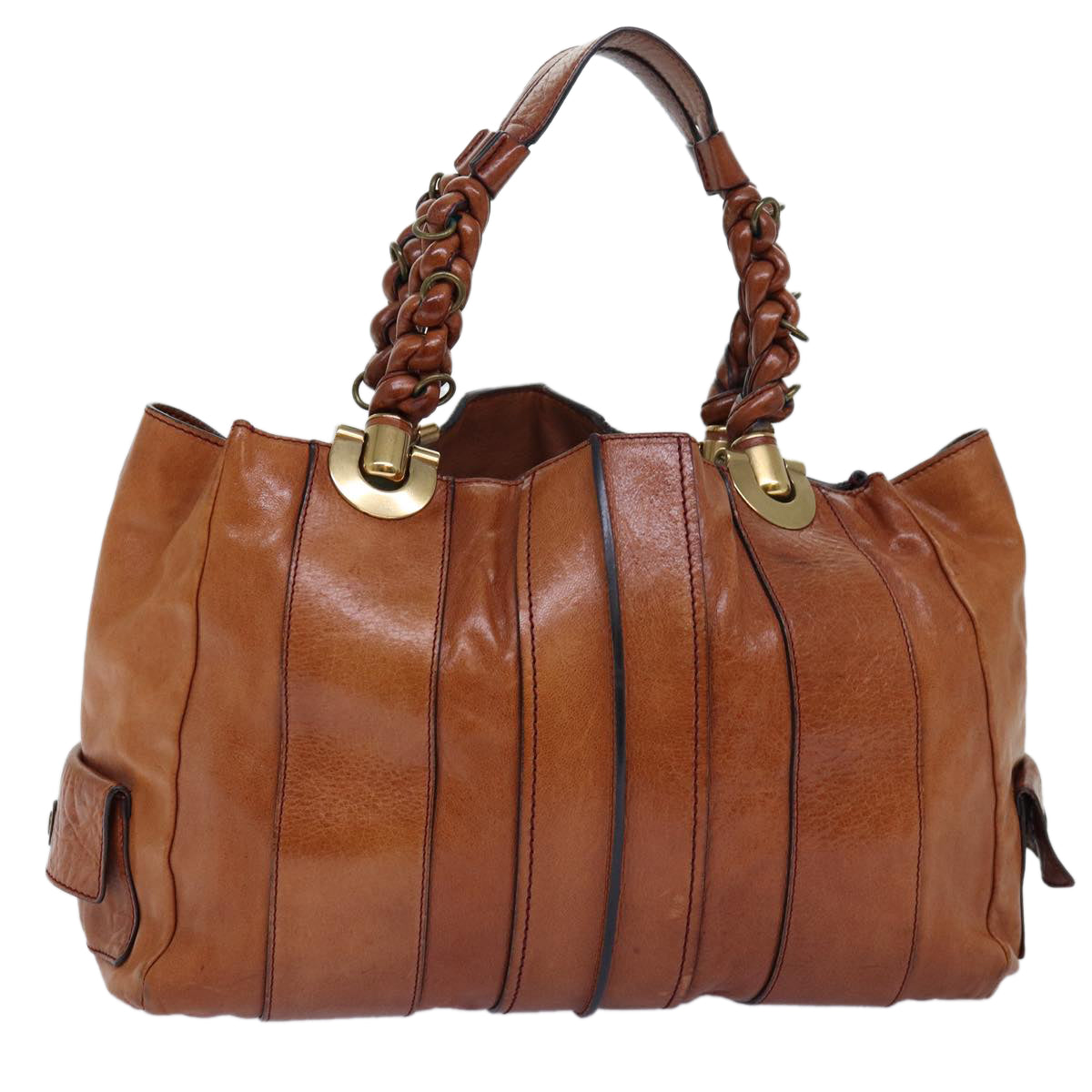 Chloe Tote Bag Leather Brown yk12336