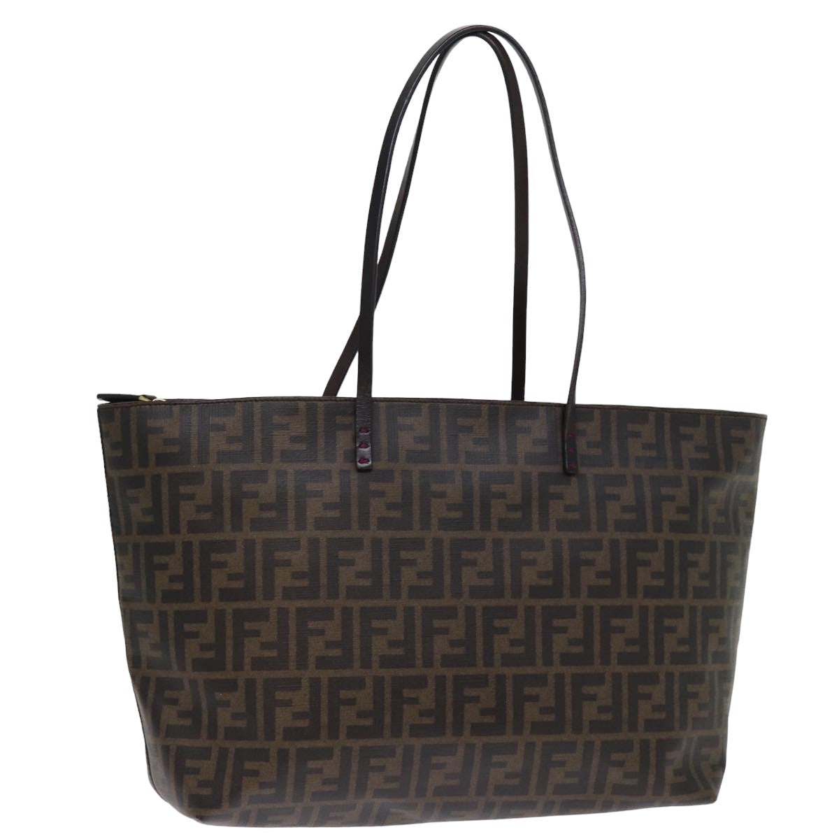 FENDI Zucca Canvas Tote Bag Black Brownyk12917