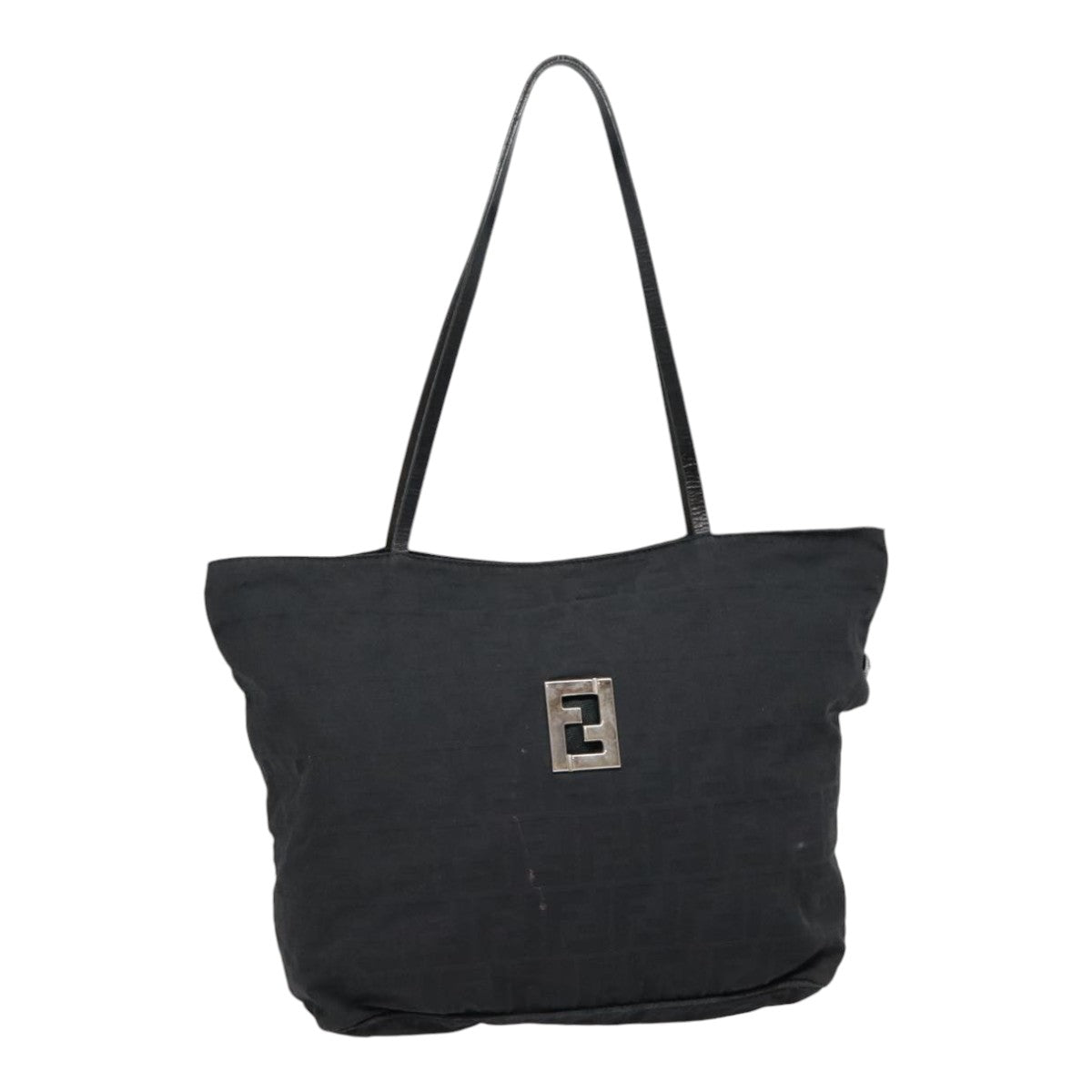 FENDI Zucca Canvas Tote Bag Silver Blackyk15009
