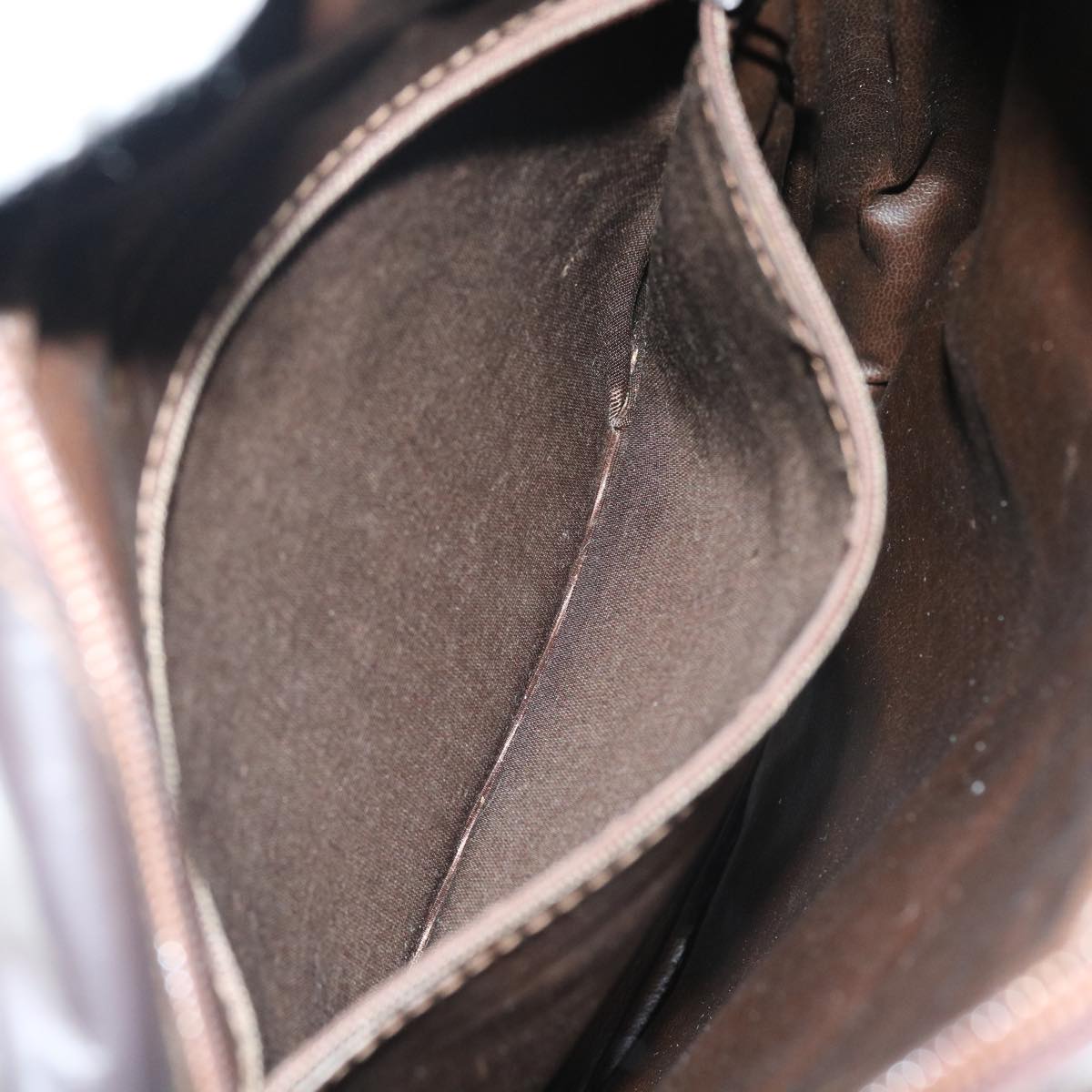 FENDI Zucca Canvas Shoulder Bag Vintage Brownyk8520