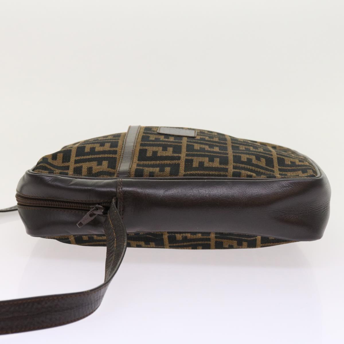 FENDI Zucca Canvas Shoulder Bag Vintage Brownyk8520