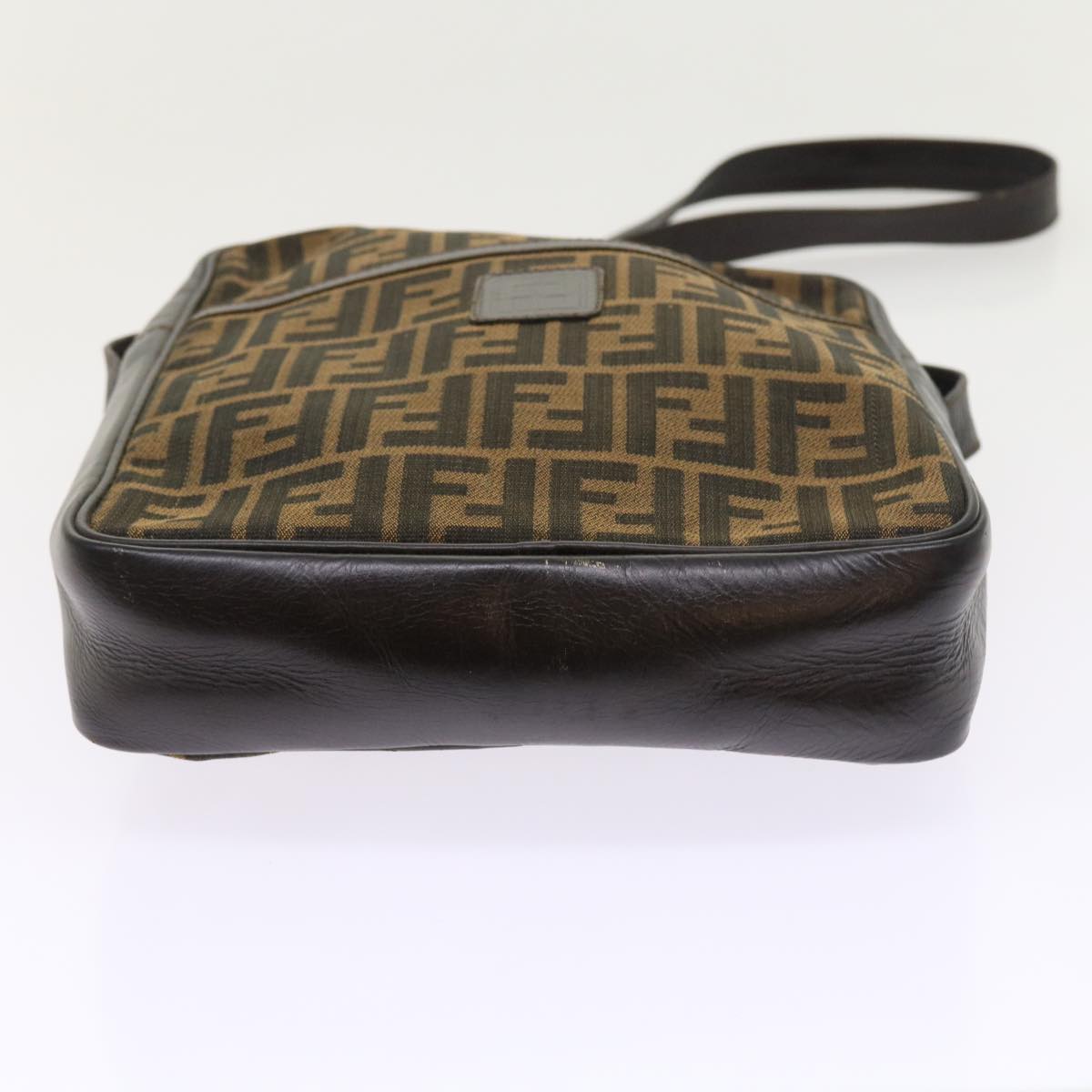 FENDI Zucca Canvas Shoulder Bag Vintage Brownyk8520