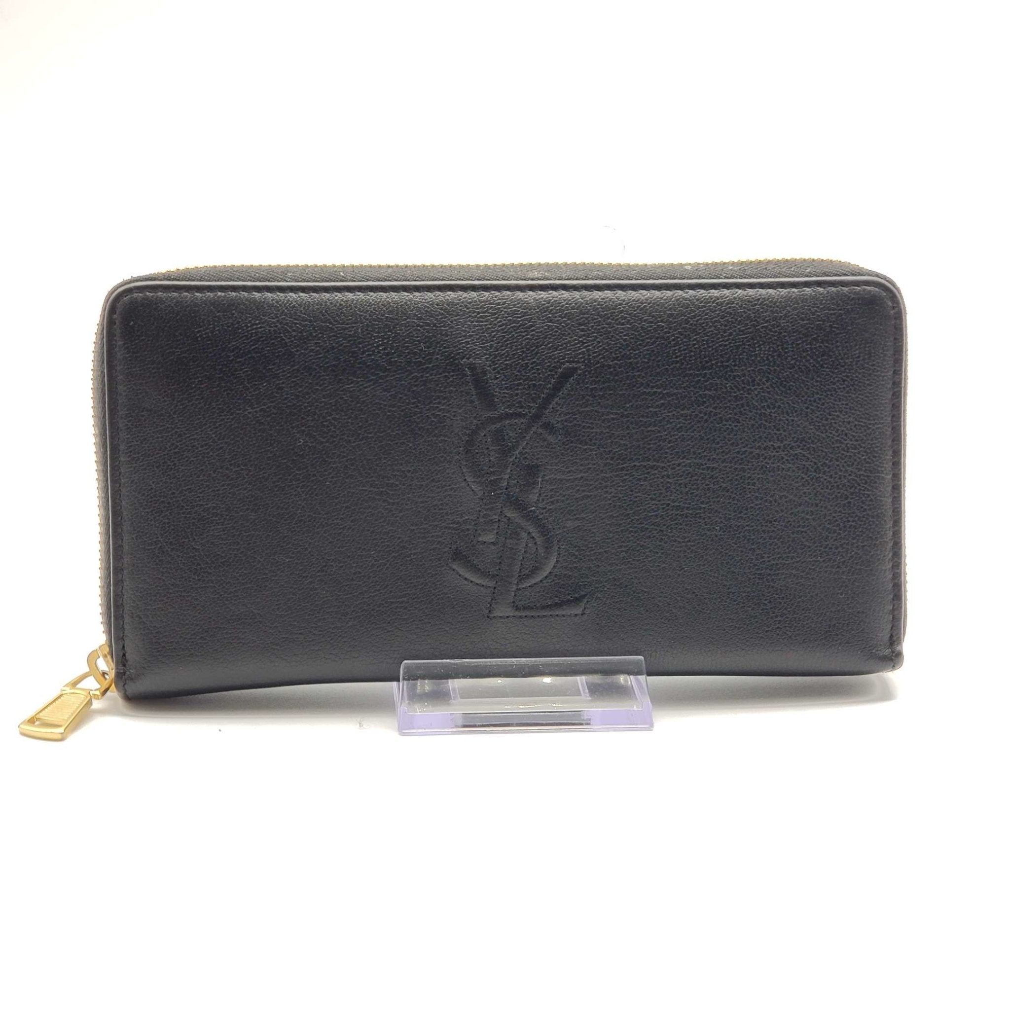 YSL Yves Saint Laurent Zippy Black Wallet