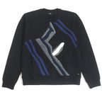 Fendi F Logo Crew Neck Sweatshirt Black S
