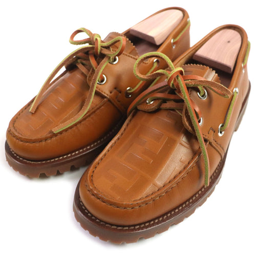 Fendi Zucca Leather Moccasins 7D1407