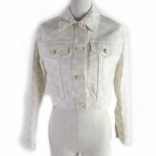 FENDI Denim Jacket FLF655 cotton Ivory beige 36