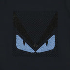 Fendi Rhinestone Monster Eye T-shirt Navy