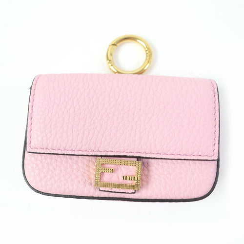 FENDI Bag charm 7AR844 leather pink Nano Baguette Charm