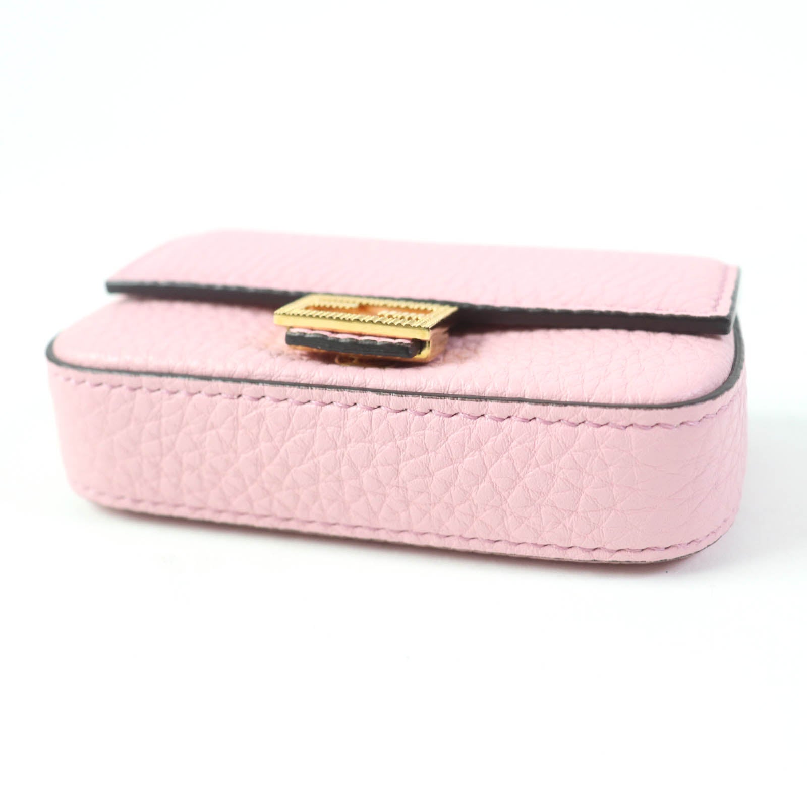 FENDI Bag charm 7AR844 leather pink Nano Baguette Charm