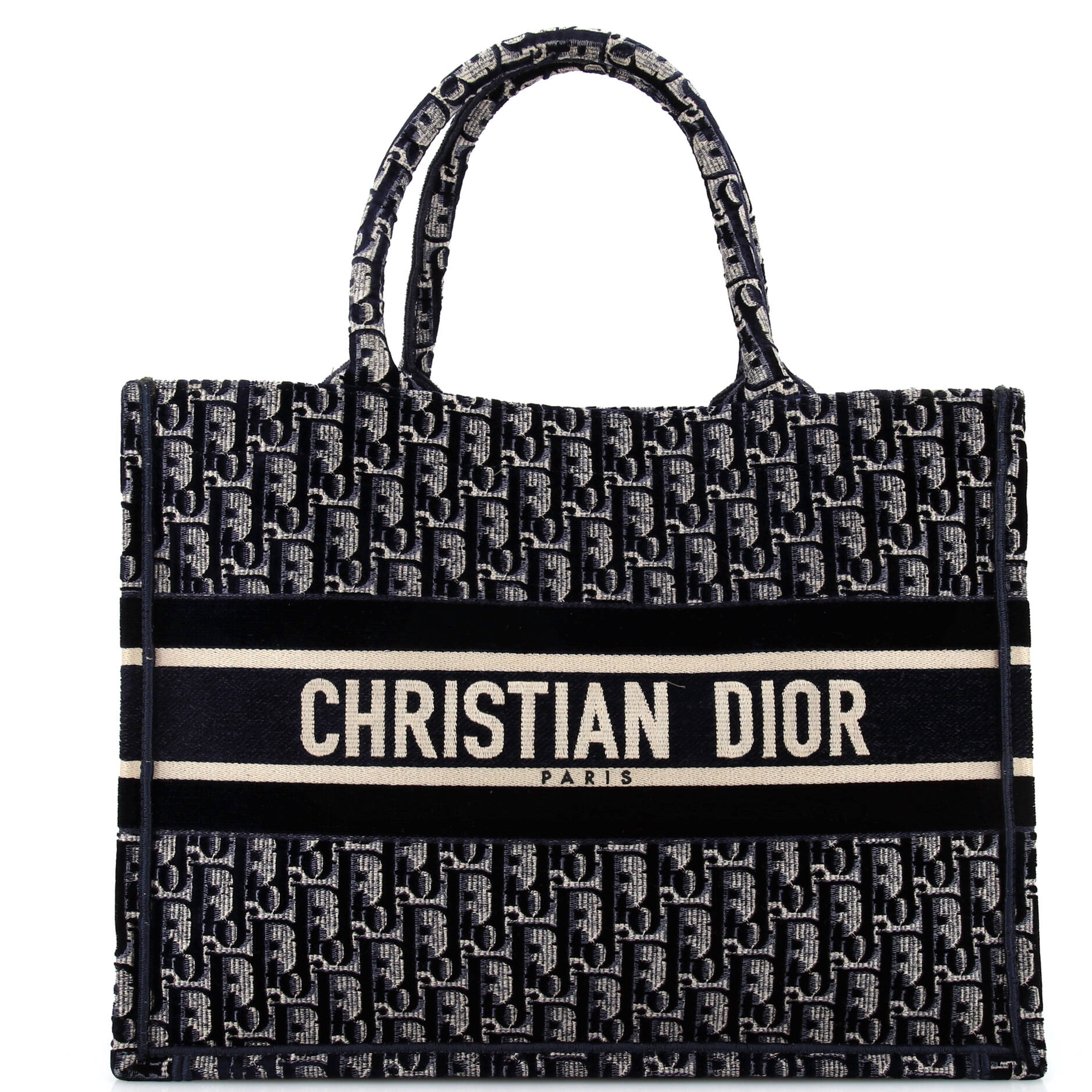 Dior Book Tote Oblique Velvet Large