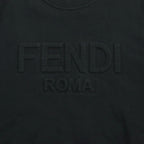 Fendi Cotton Logo Crew Neck Sweatshirt Black XL