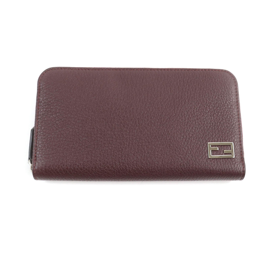Fendi Baguette Zip Around Leather Wallet
