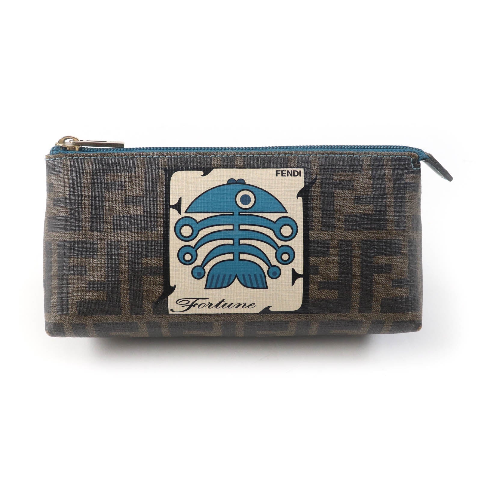 Fendi Zucca Pattern Fortune Fish Cosmetic Pouch