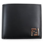 Fendi FF Logo Leather Bifold Wallet Black