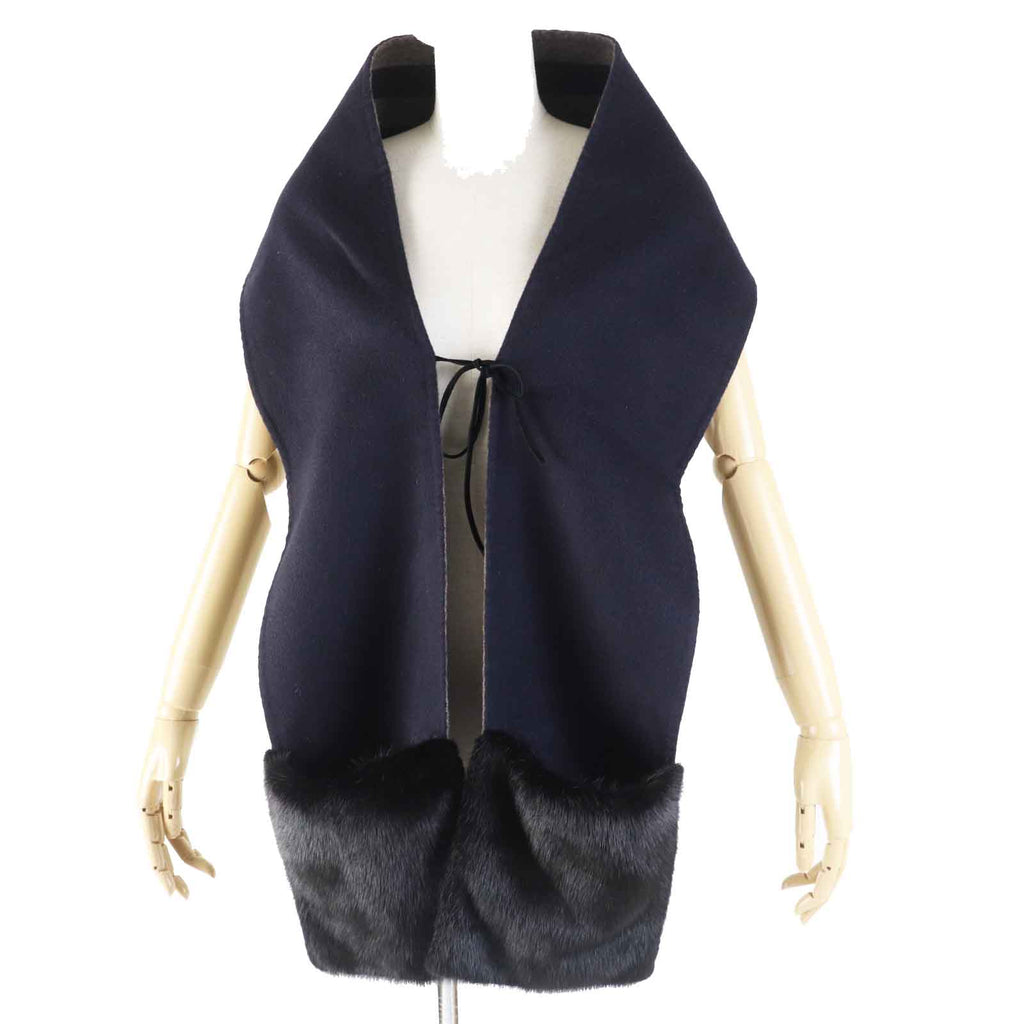 Fendi Cashmere Mink Shawl Scarf Women