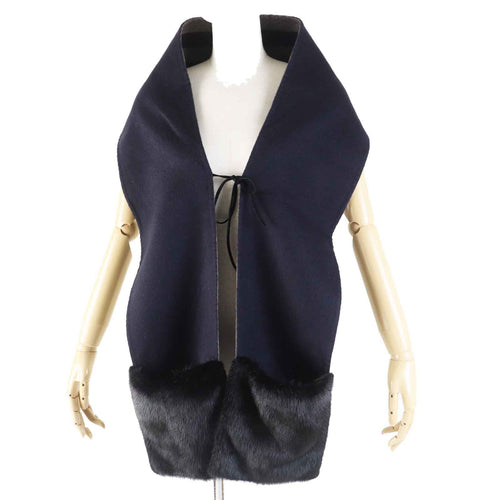 Fendi Cashmere Mink Shawl Scarf Women