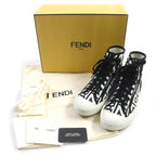 Fendi Marc Jacobs Canvas High Cut Sneakers Black White