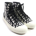 Fendi Marc Jacobs Canvas High Cut Sneakers Black White