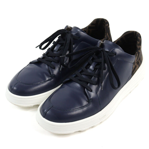 FENDI sneakers leather Navy beige 7