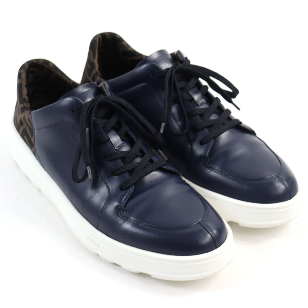 FENDI sneakers leather Navy beige 7