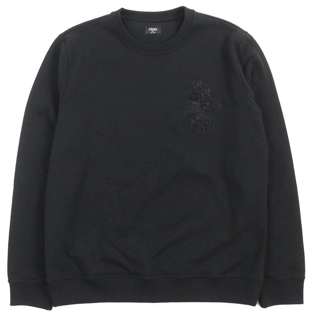 Fendi Cotton FF Logo Beaded Sweatshirt XL