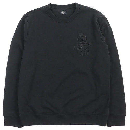Fendi Cotton FF Logo Beaded Sweatshirt XL
