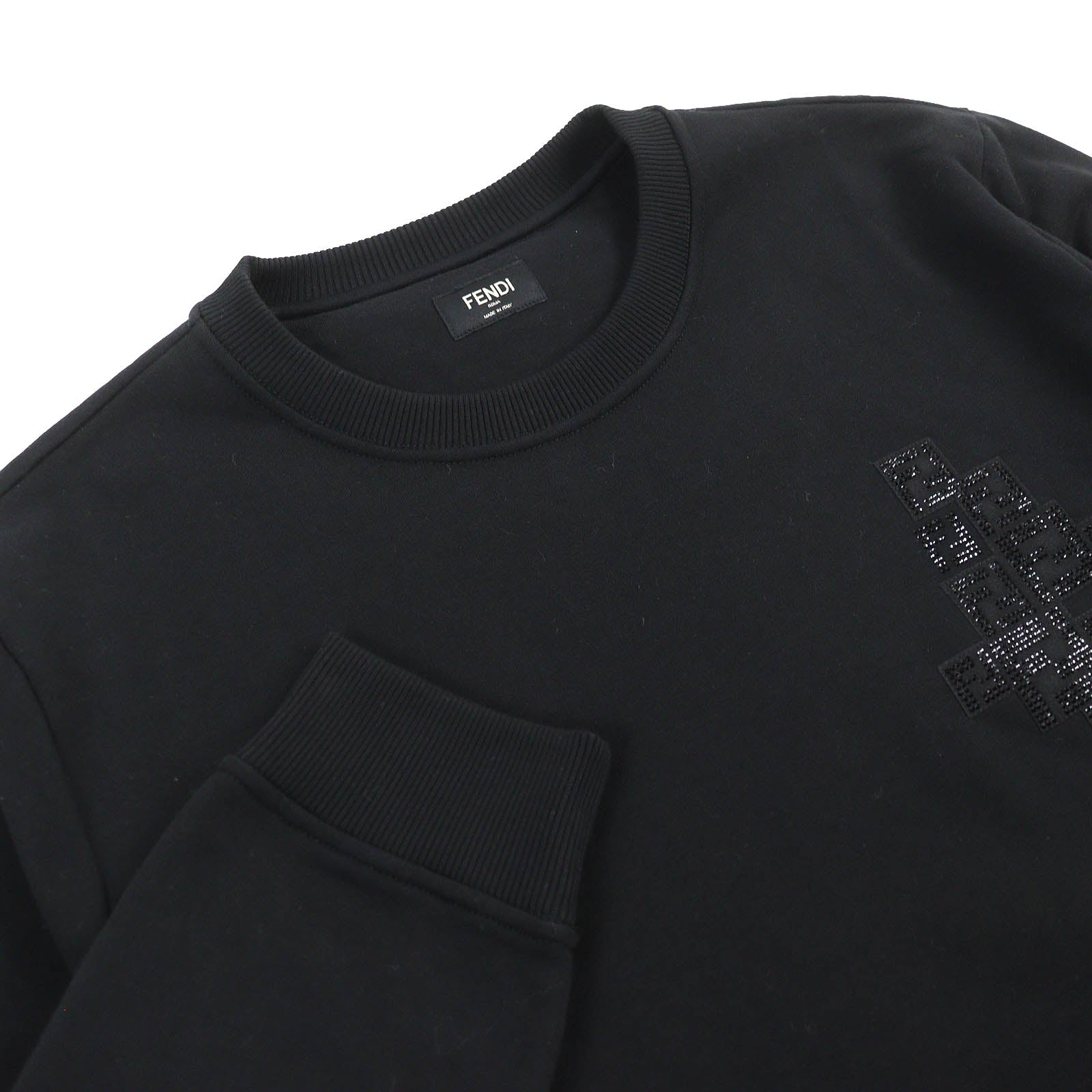 Fendi Cotton FF Logo Beaded Sweatshirt XL