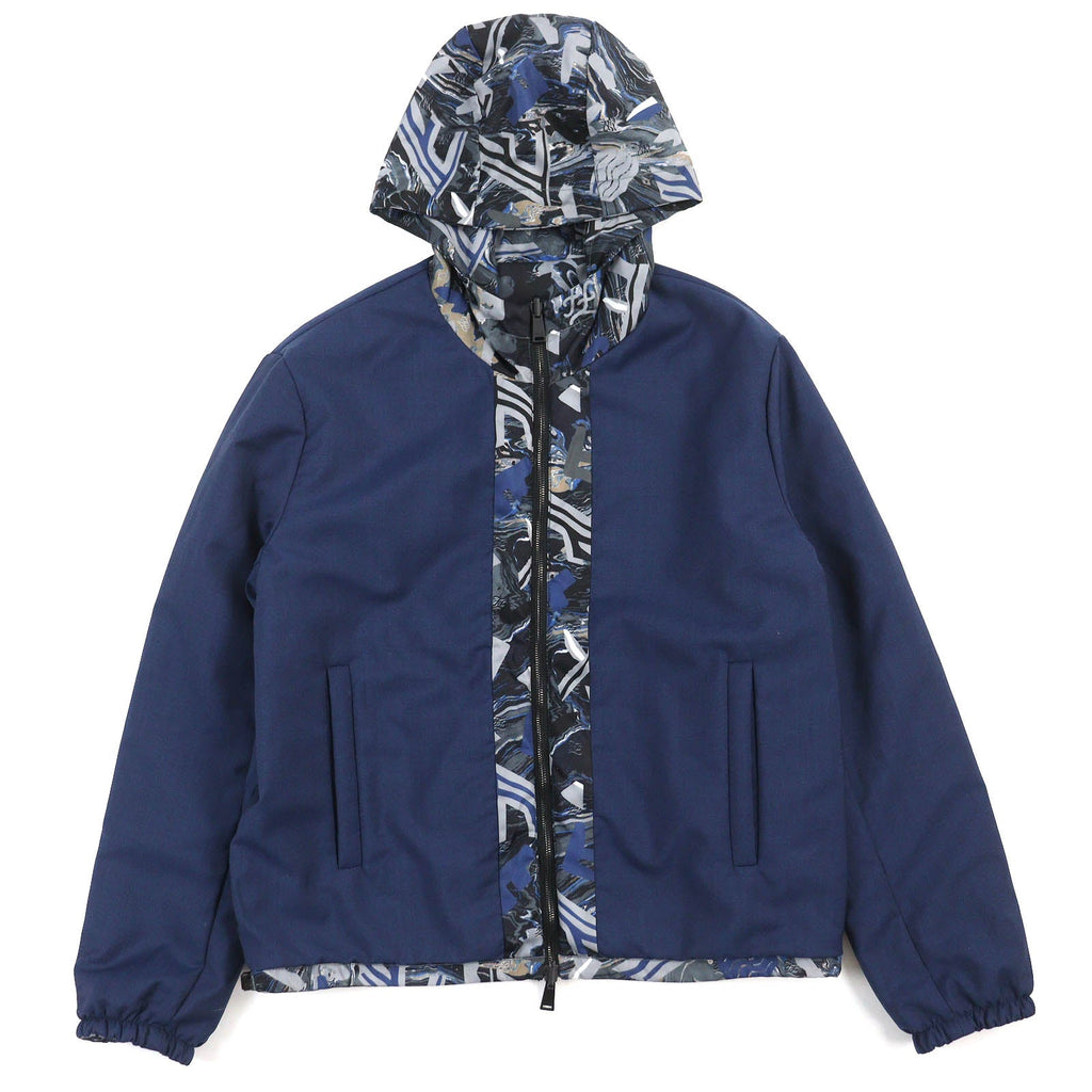 Fendi Nylon Wool FF Logo Reversible Jacket