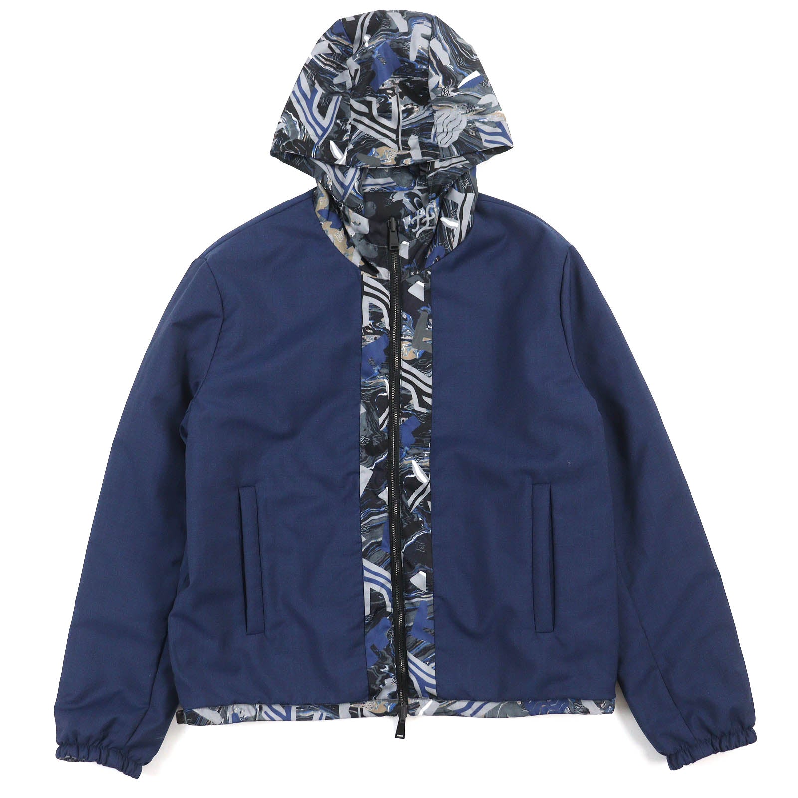 Fendi Nylon Wool FF Logo Reversible Jacket