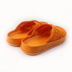 Fendi Zucca Slide Sandals Orange 36 Women