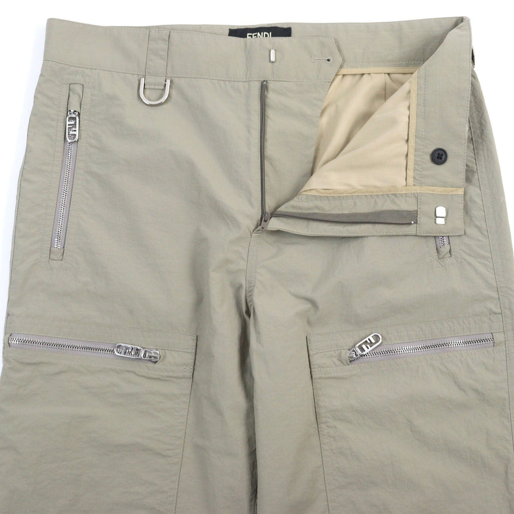 Fendi Nylon FF Logo Military Cargo Pants