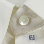Fendi Cotton Silk FF Logo Long Sleeve Shirt