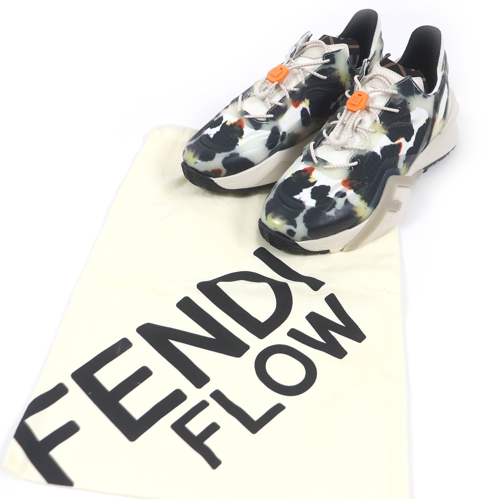 Fendi FF Logo Low Cut Sneakers White