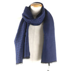 FENDI Wool Zucca Pattern Reversible Scarf