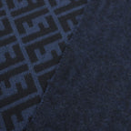 FENDI Wool Zucca Pattern Reversible Scarf