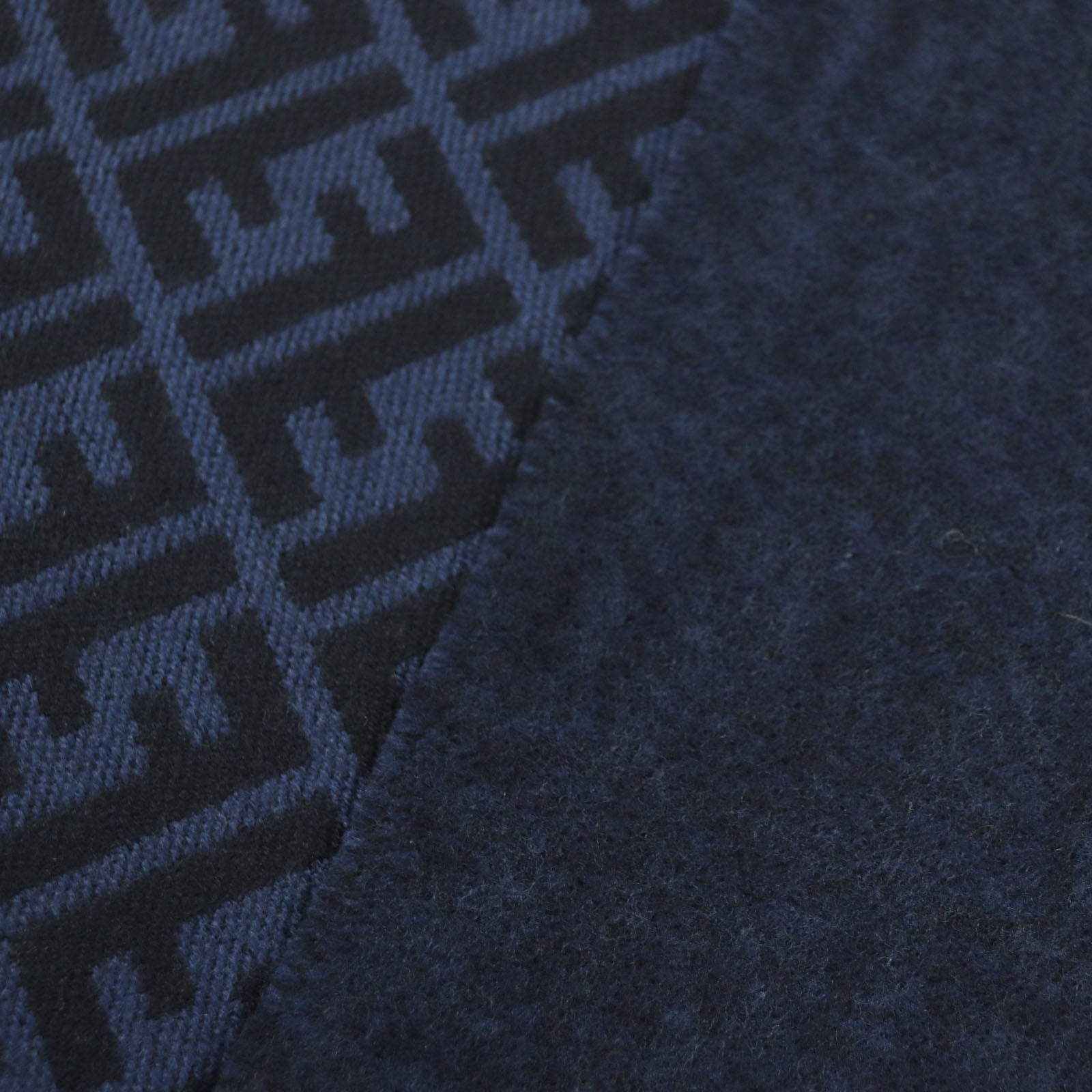 FENDI Wool Zucca Pattern Reversible Scarf