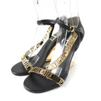Fendi Medusa FF Logo Leather Sandals