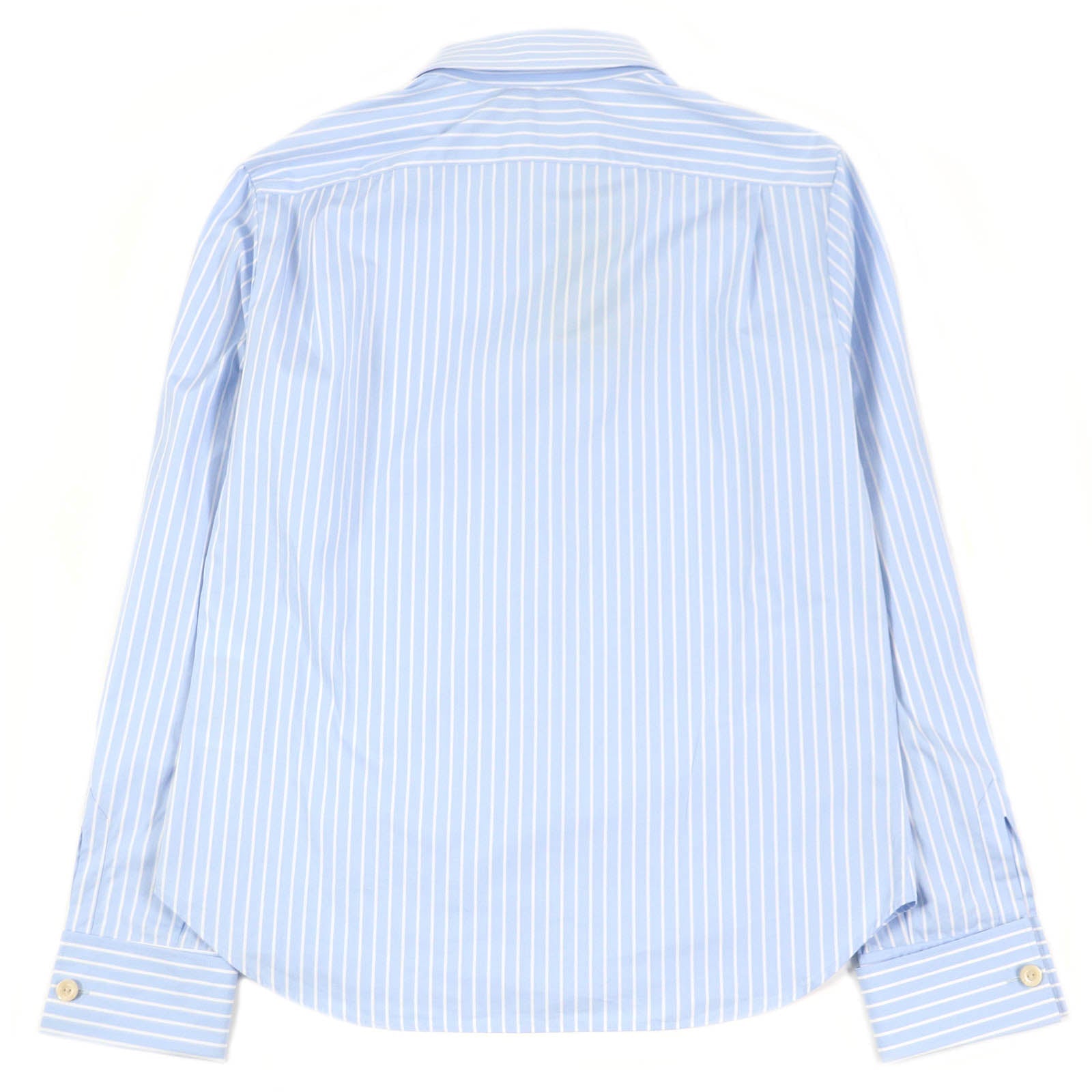 Gucci GG Logo Embroidery Striped Shirt Blue