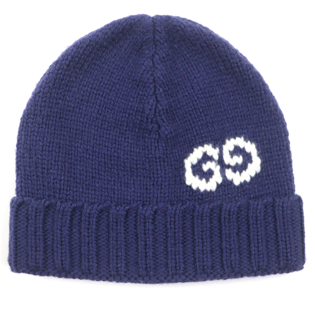 Gucci GG Logo Wool Knit Beanie Hat
