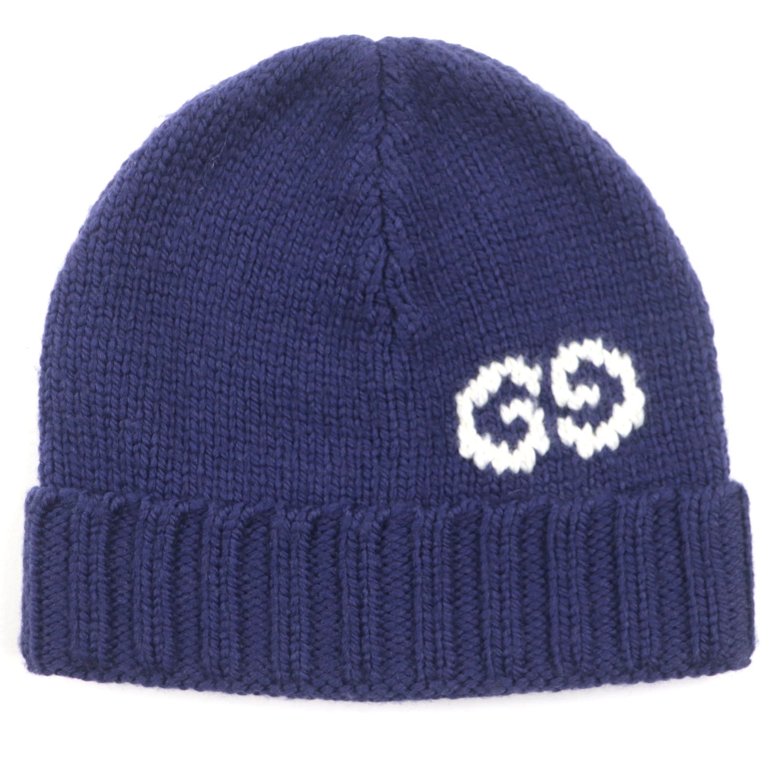Gucci GG Logo Wool Knit Beanie Hat
