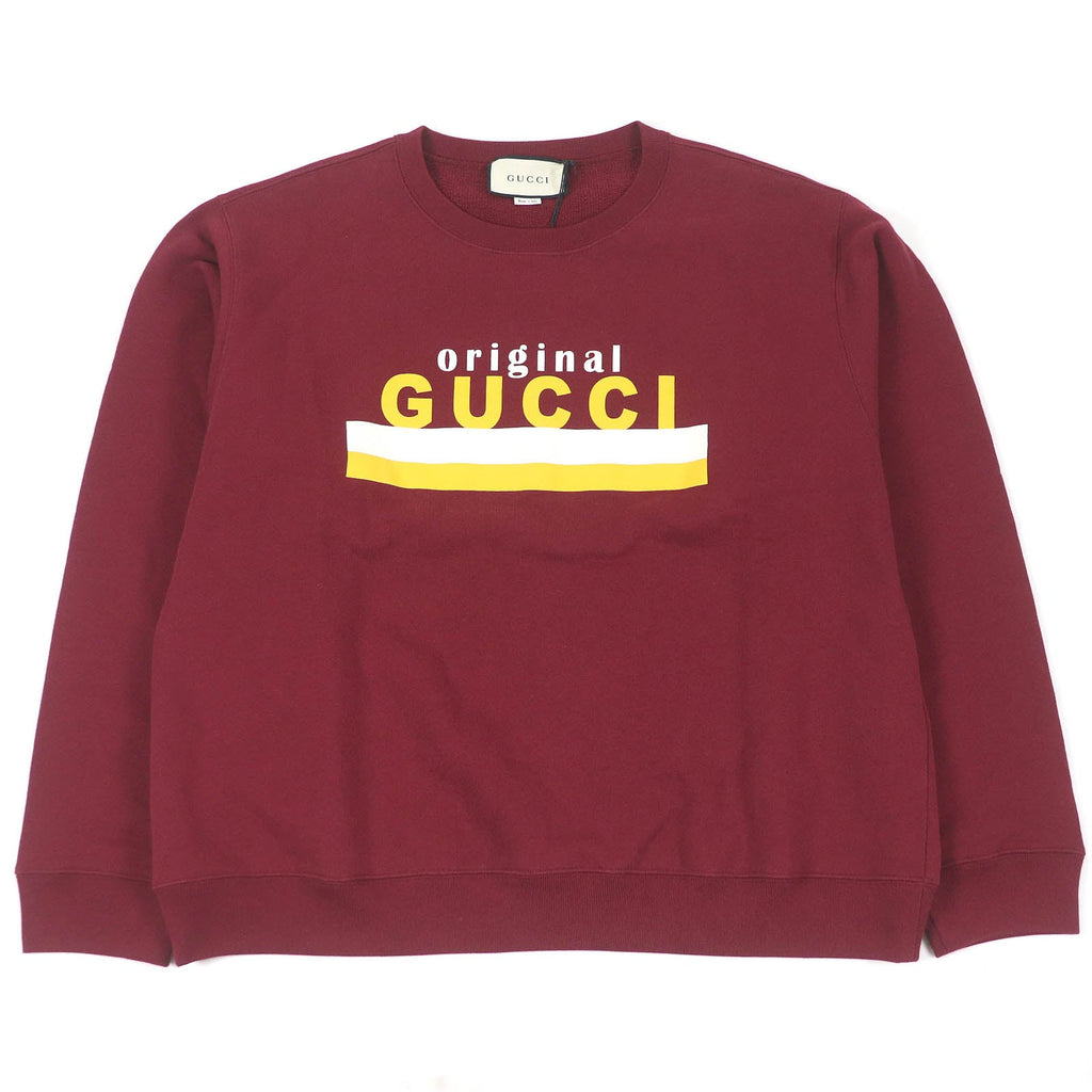 GUCCI Logo Print Crew Neck Sweatshirt L