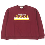GUCCI Logo Print Crew Neck Sweatshirt L