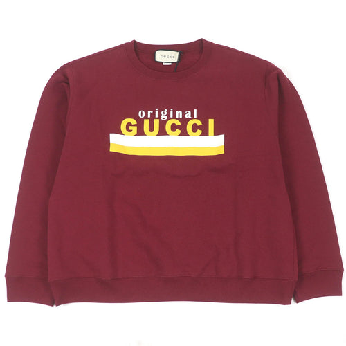 GUCCI Logo Print Crew Neck Sweatshirt L