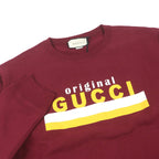 GUCCI Logo Print Crew Neck Sweatshirt L