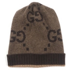 GUCCI Cashmere GG Pattern Beanie Hat