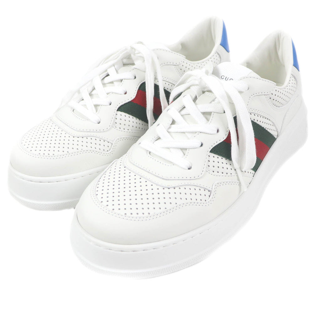Gucci GG Logo Leather Low Cut Sneakers 10.5