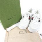 Gucci GG Logo Leather Low Cut Sneakers 10.5