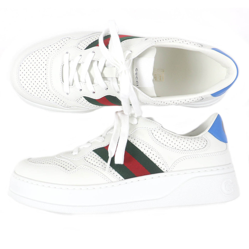 Gucci GG Logo Leather Low Cut Sneakers 10.5