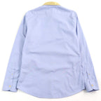 GUCCI Logo Button Silk Long Sleeve Shirt