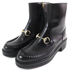 Gucci Horsebit Leather Ankle Boots Black